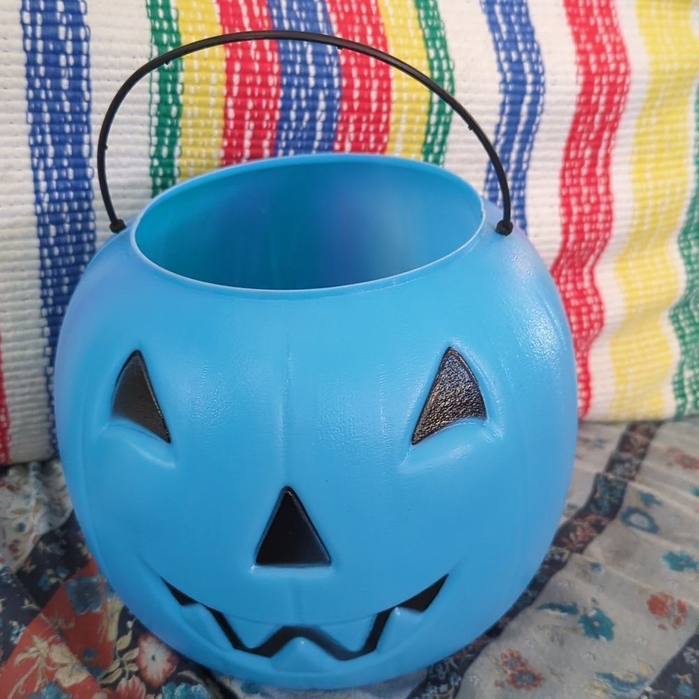 Vintage Halloween Plastic Jack o lantern bucket bag‎